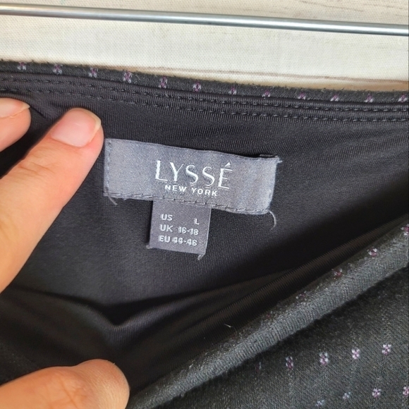 LYSSE FLOWER PIN DOT PRINT SKINNY LEGGINGS, SZ LARGE - Picture 3 of 7